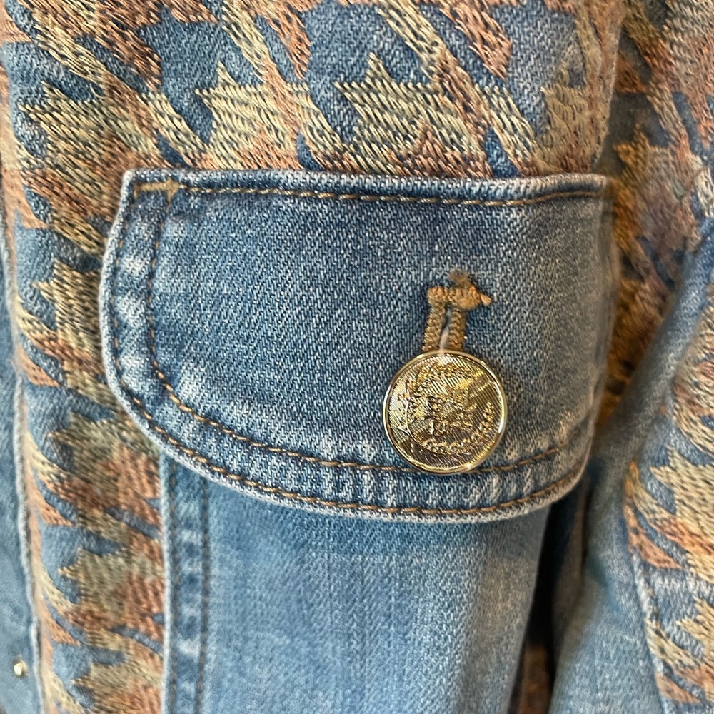 White House Black Market denim and tweed Jacket. NWT - Picture 4 of 5